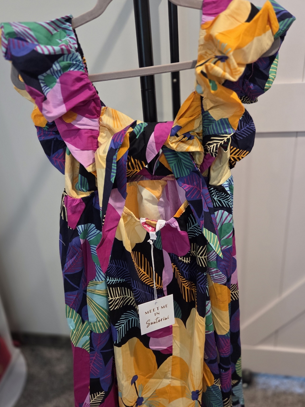 Tropical Floral Maxi Dress in Bright Multicolor - Picture 4 of 6